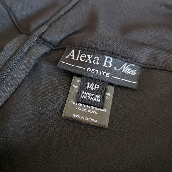 Alexa B Nites Women's Off Shoulder Side Slit Formal Dress Gown - Picture 8 of 11